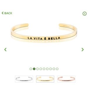 NEW Yellow Gold "LA VITA È BELLA" MantraBand
